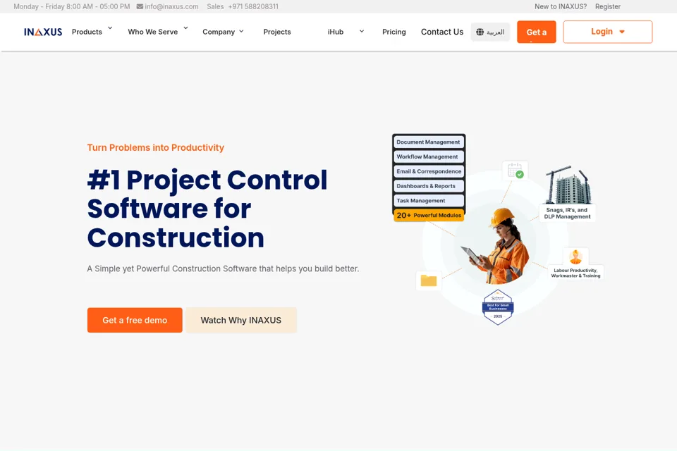 Aperçu de la landing page