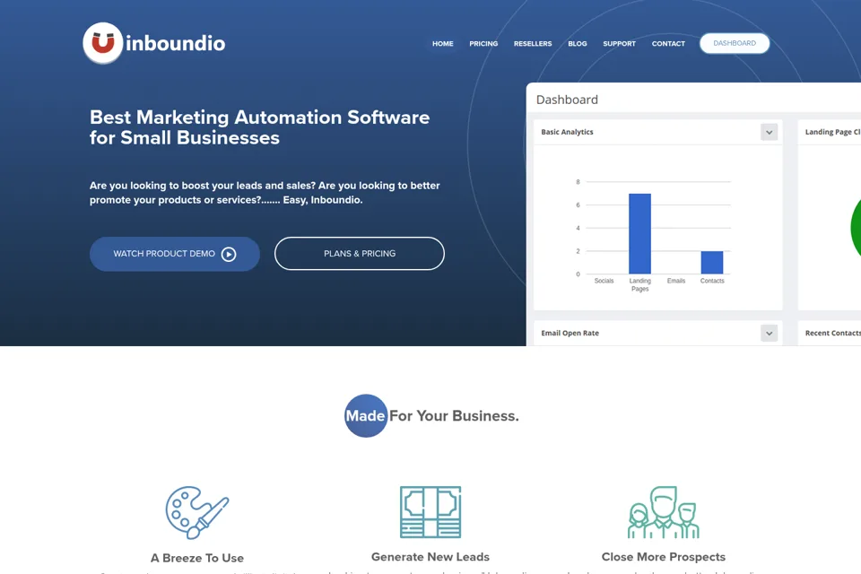 Landing page preview