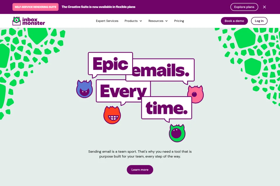 Aperçu de la landing page