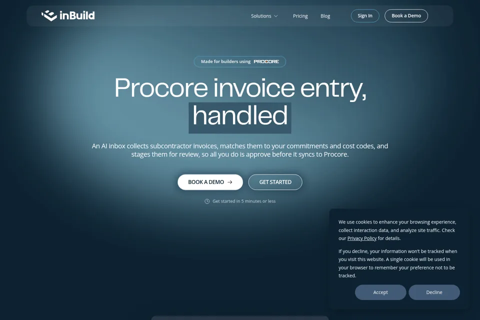 Aperçu de la landing page