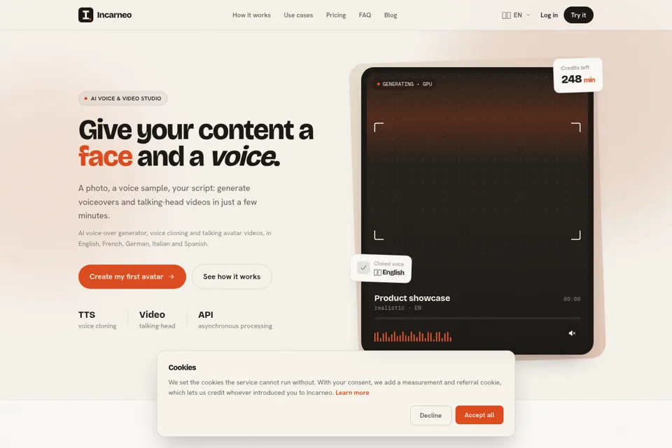 Aperçu de la landing page