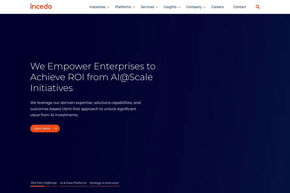 Aperçu de la landing page