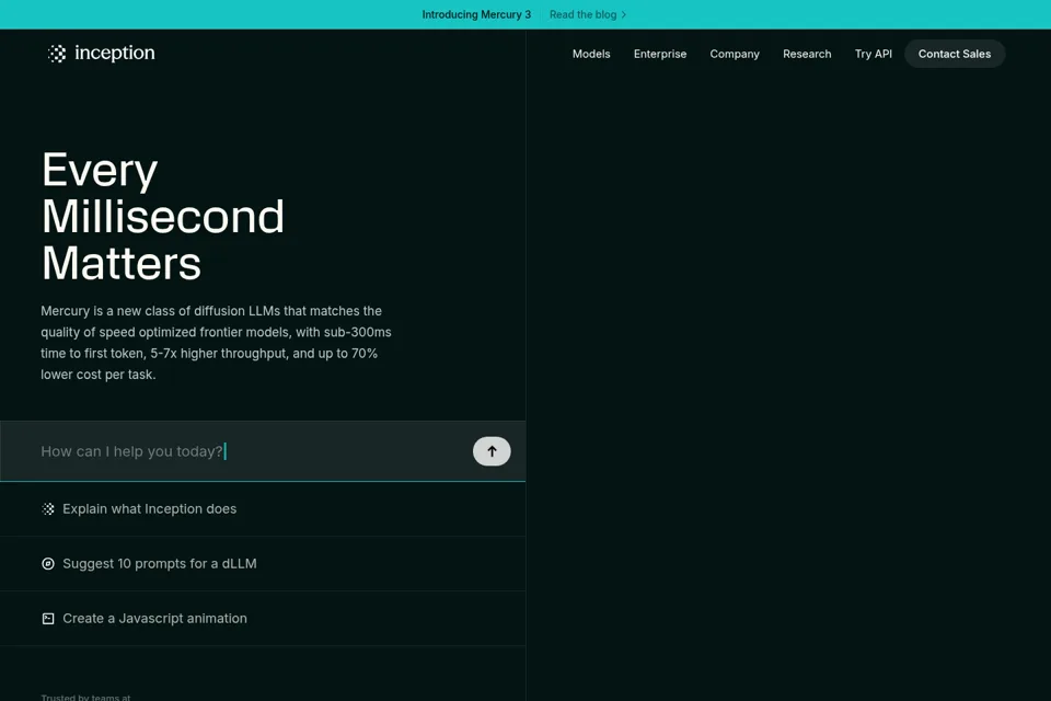 Aperçu de la landing page