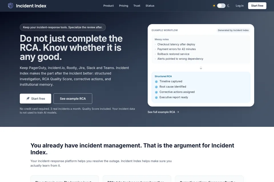 Landing page preview