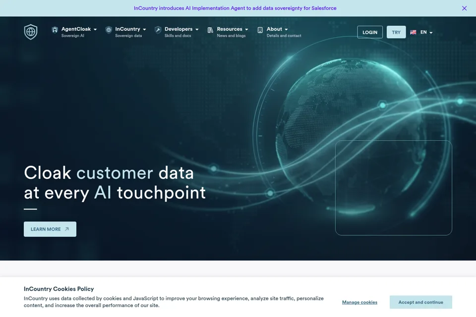 Aperçu de la landing page