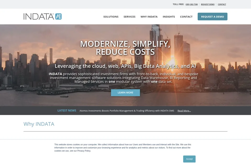 Aperçu de la landing page