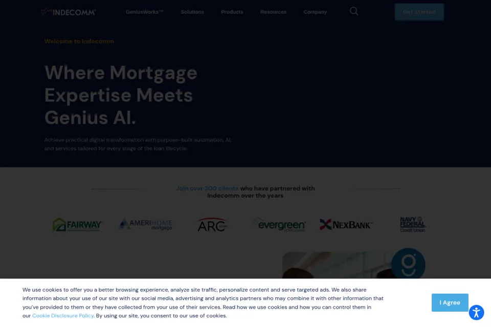 Aperçu de la landing page