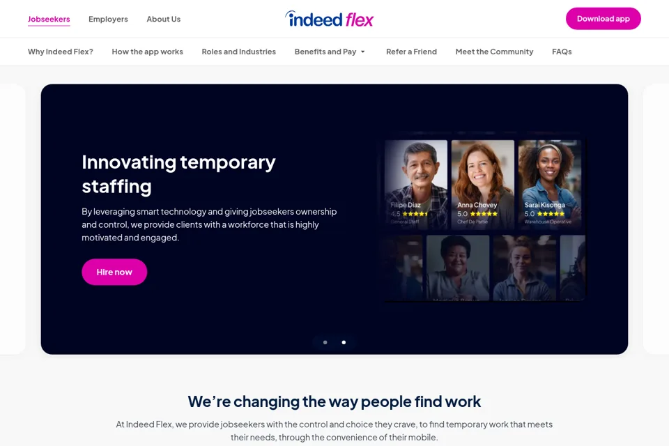 Aperçu de la landing page