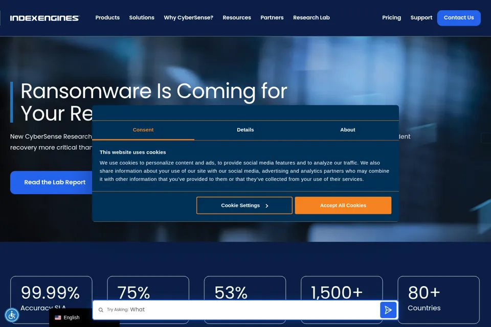 Aperçu de la landing page