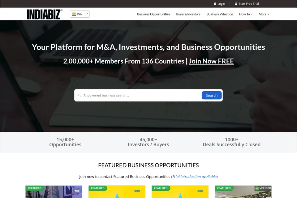 Aperçu de la landing page