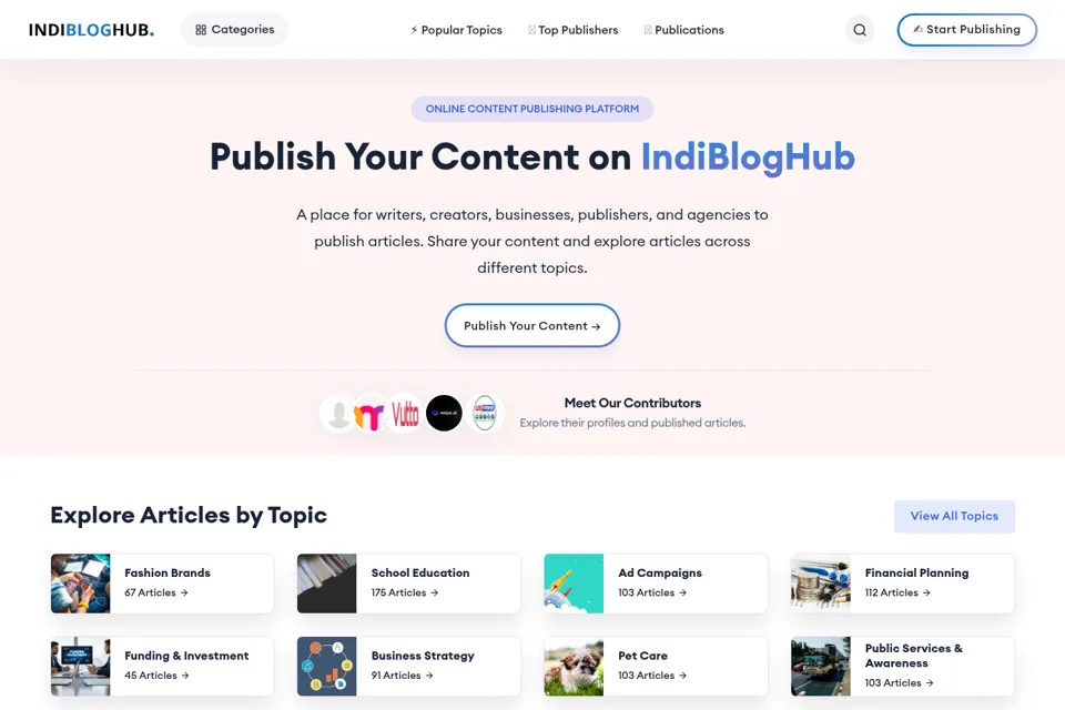 Aperçu de la landing page