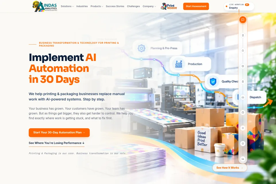 Aperçu de la landing page