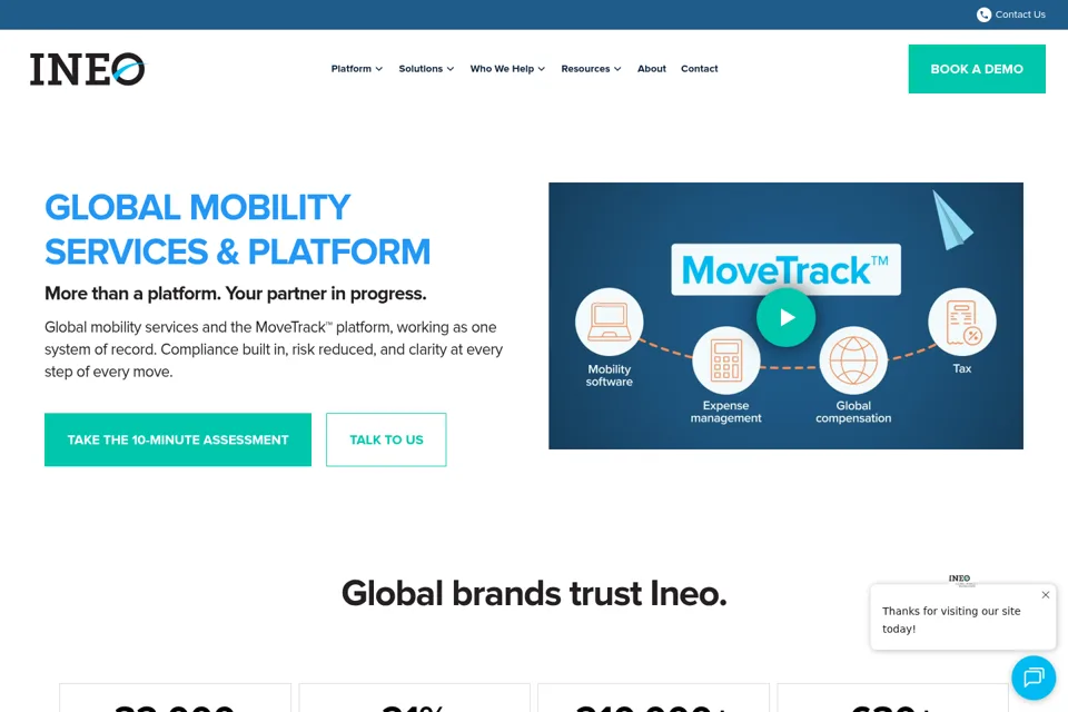 Aperçu de la landing page