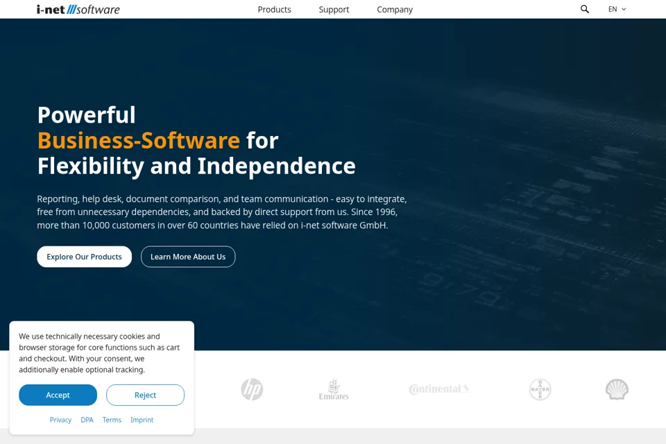 Aperçu de la landing page