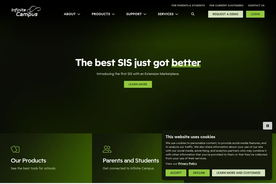 Landing page preview