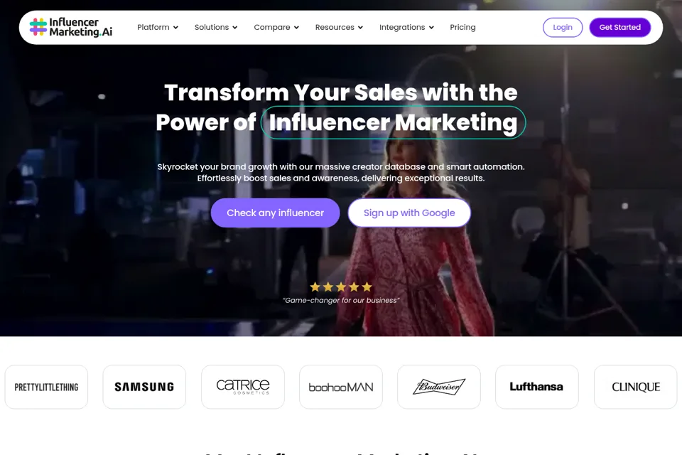 Aperçu de la landing page