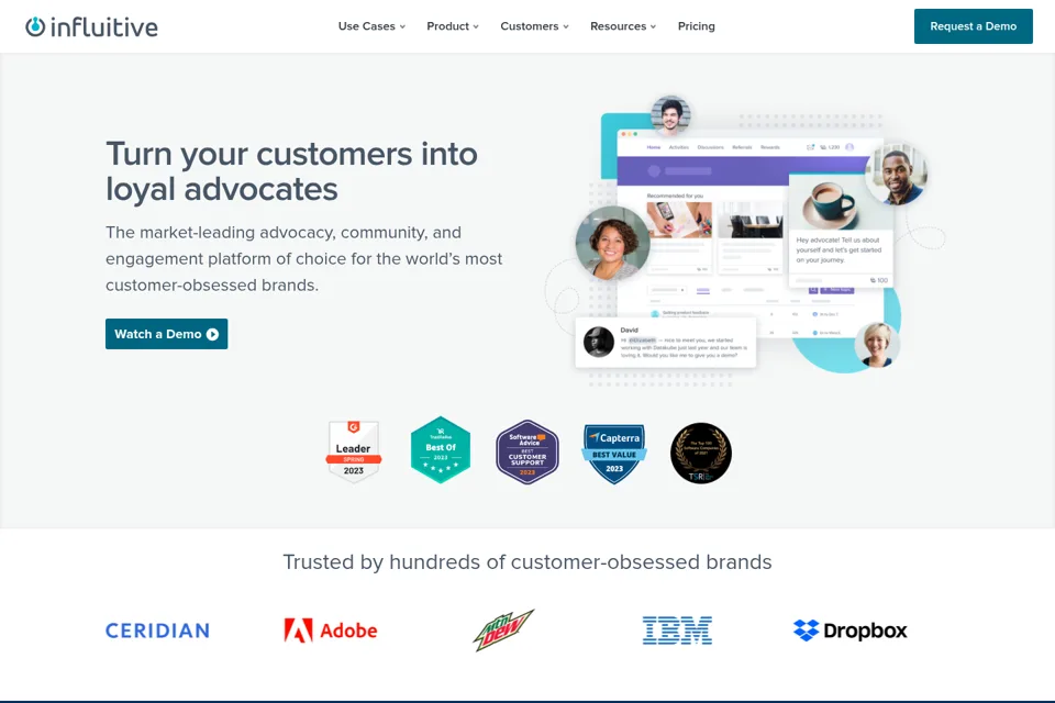 Aperçu de la landing page