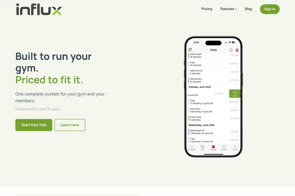 Aperçu de la landing page