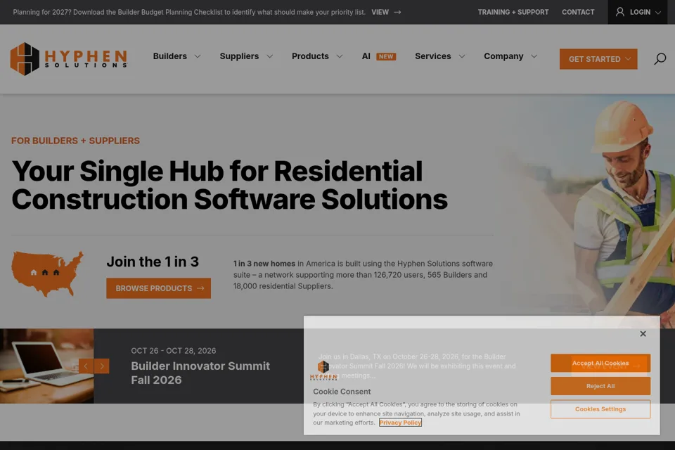 Aperçu de la landing page