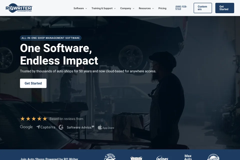 Aperçu de la landing page