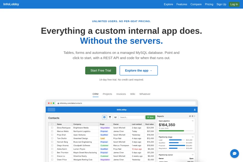 Landing page preview