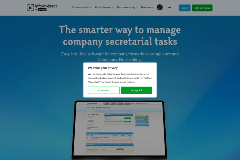 Landing page preview