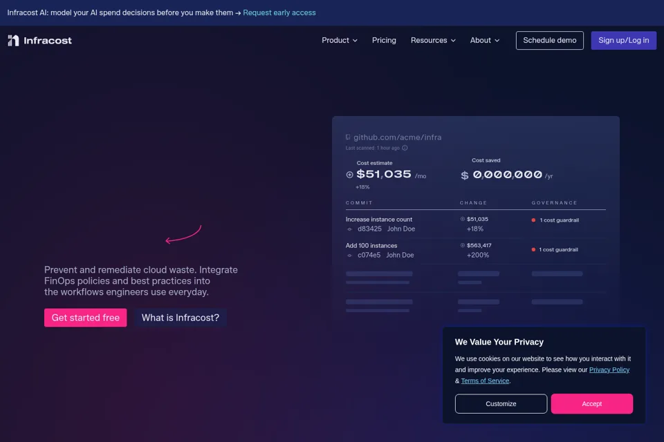 Landing page preview