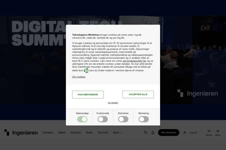 Aperçu de la landing page
