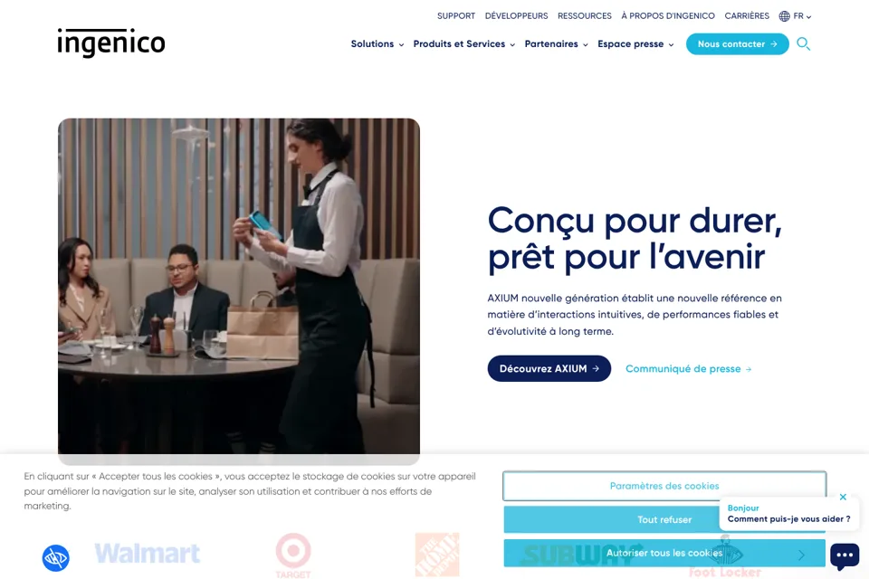 Aperçu de la landing page