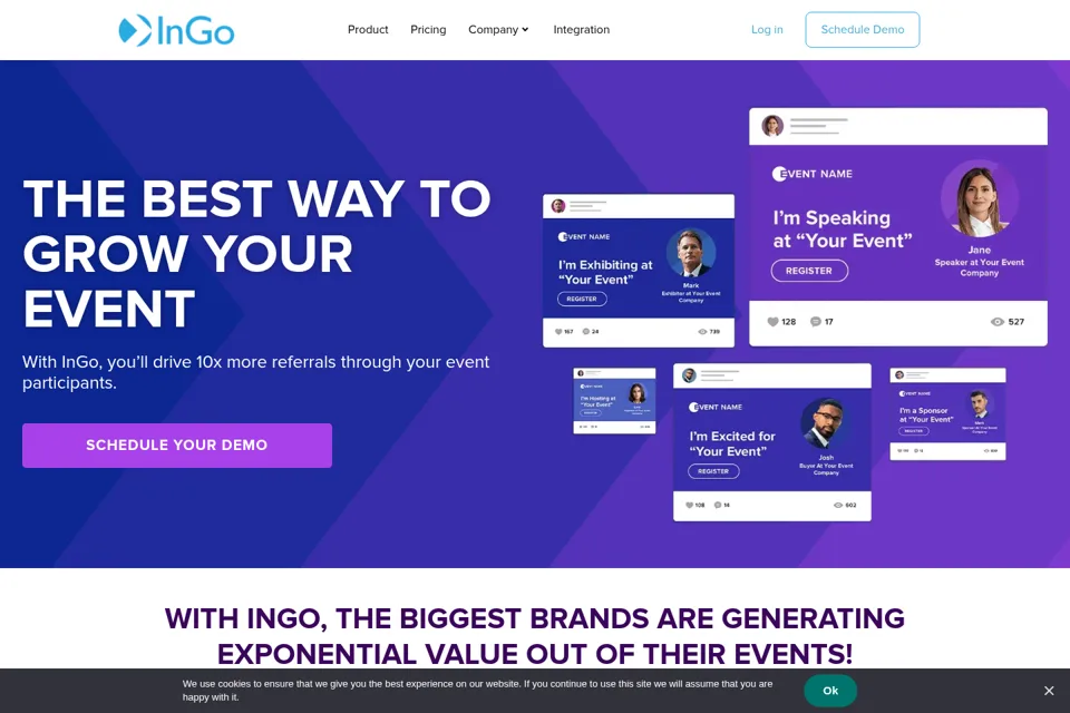 Aperçu de la landing page