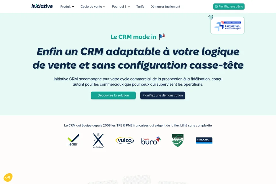 Aperçu de la landing page