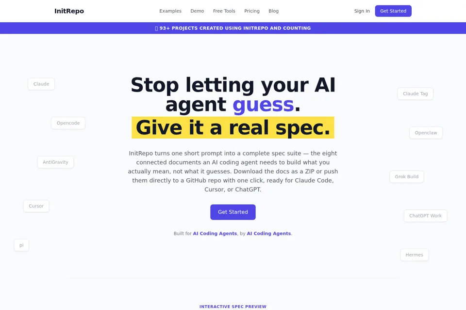 Landing page preview