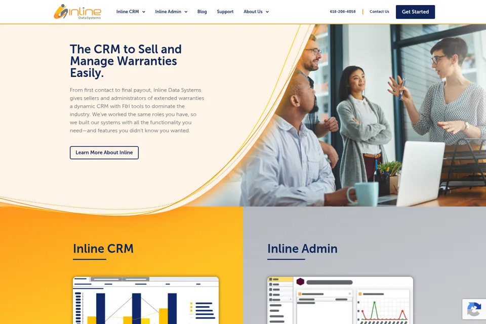 Aperçu de la landing page