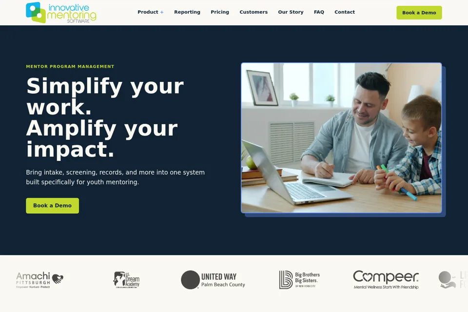 Aperçu de la landing page
