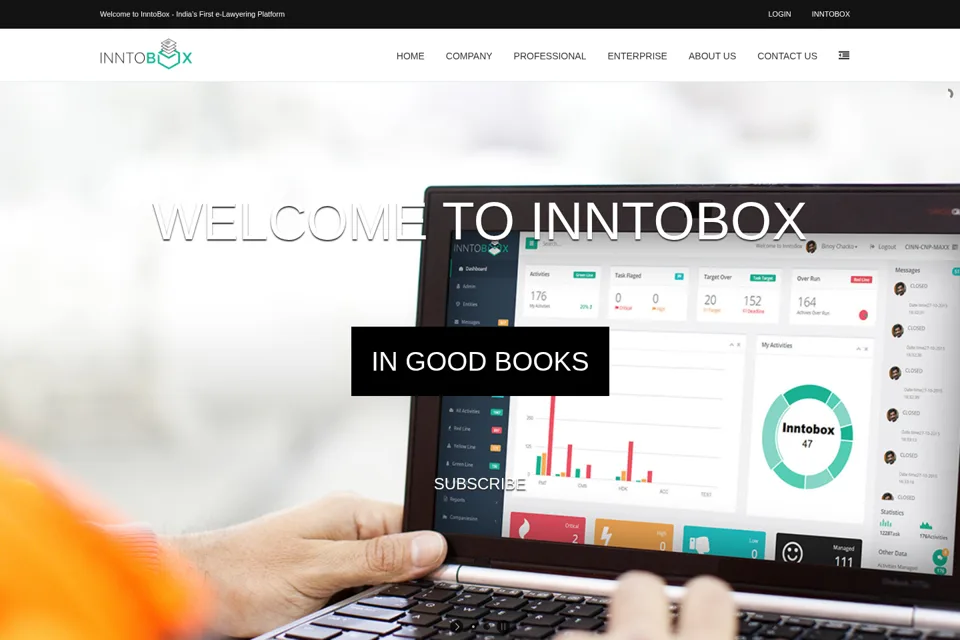 Aperçu de la landing page