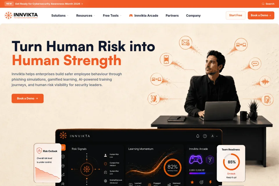 Aperçu de la landing page