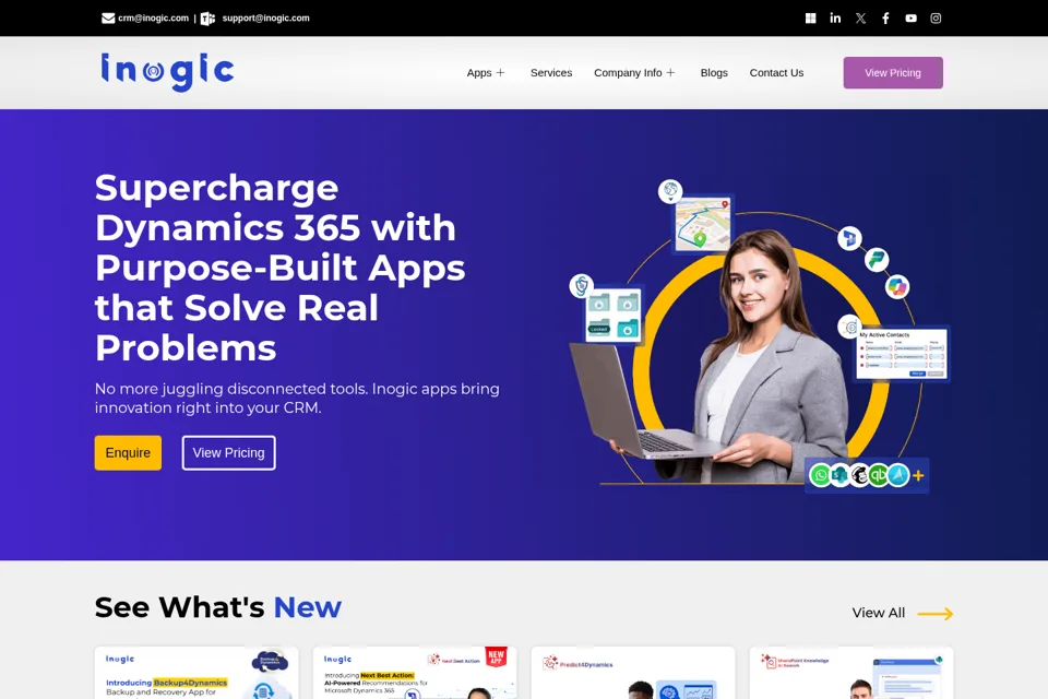 Aperçu de la landing page