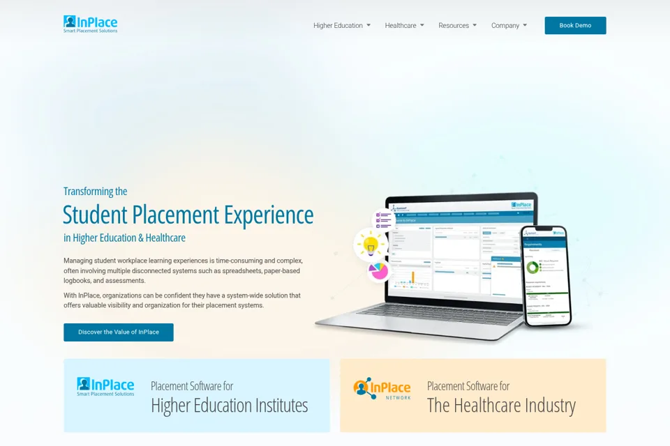 Aperçu de la landing page