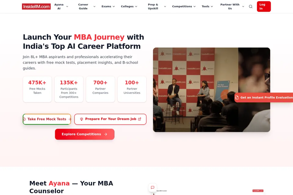 Landing page preview