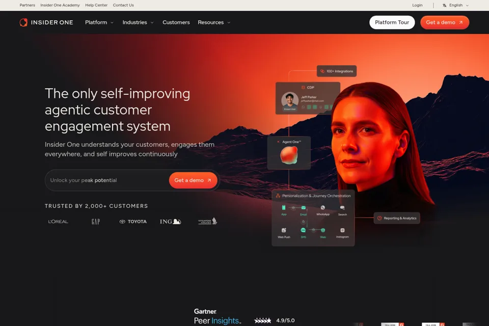 Aperçu de la landing page
