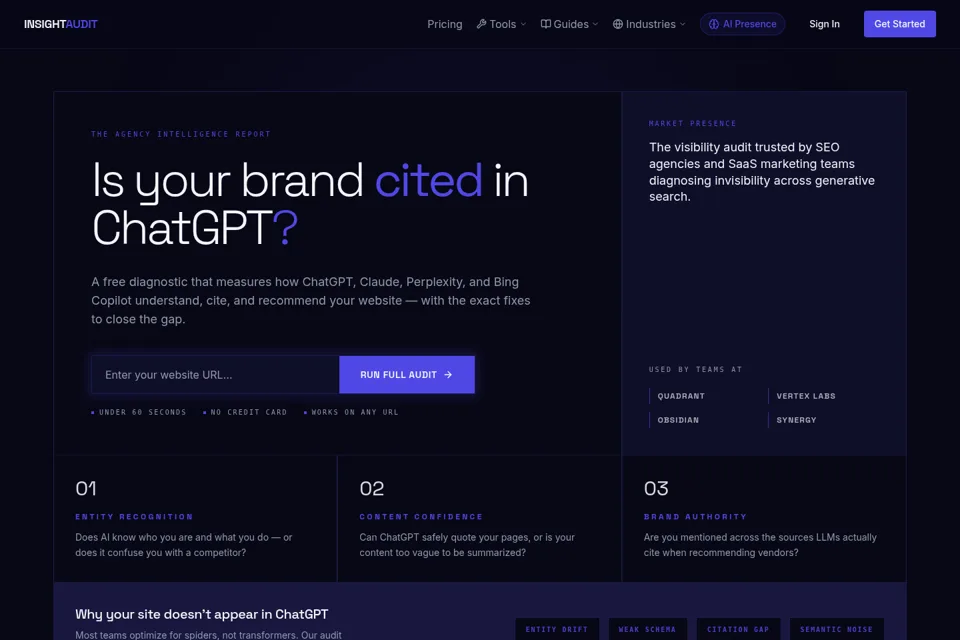 Aperçu de la landing page