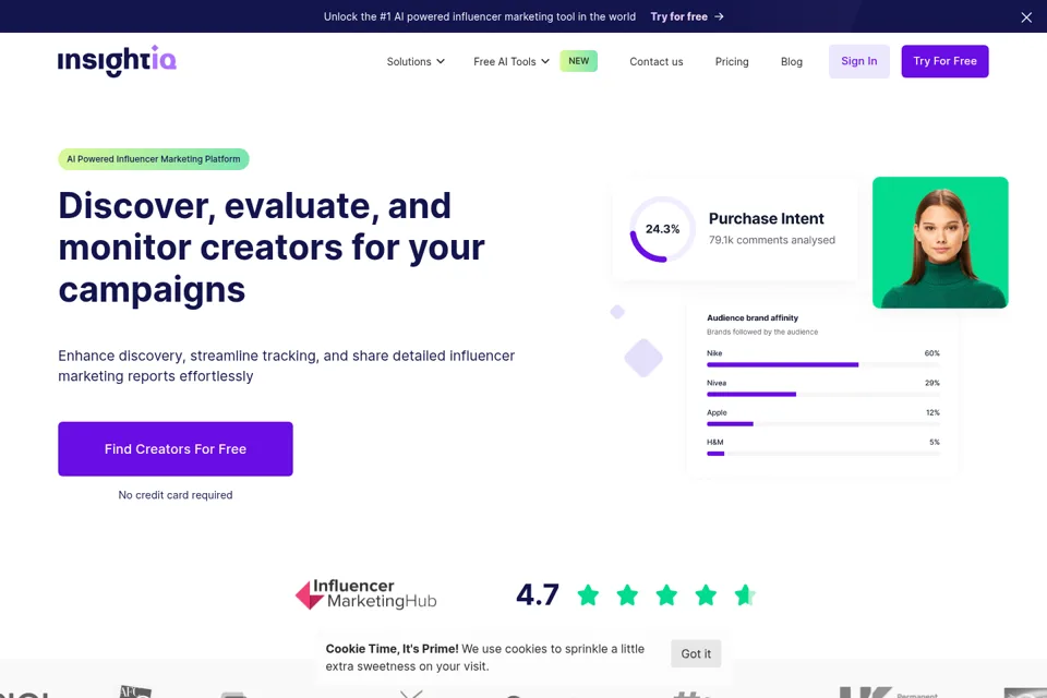 Aperçu de la landing page