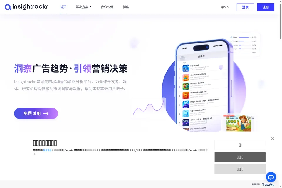 Aperçu de la landing page