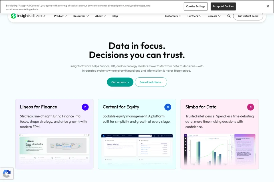 Aperçu de la landing page