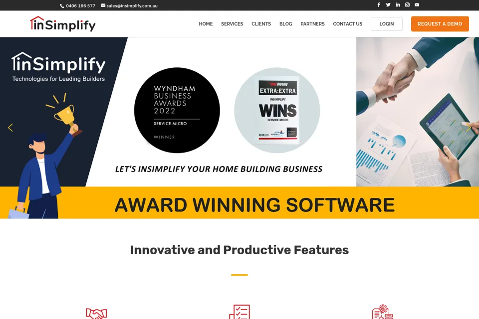 Aperçu de la landing page