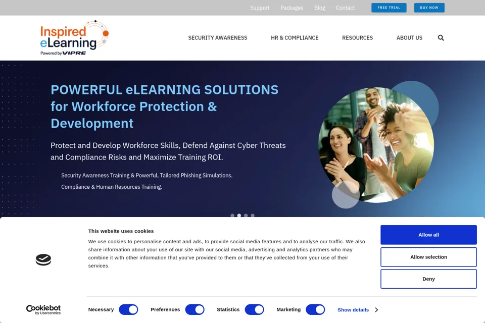 Aperçu de la landing page