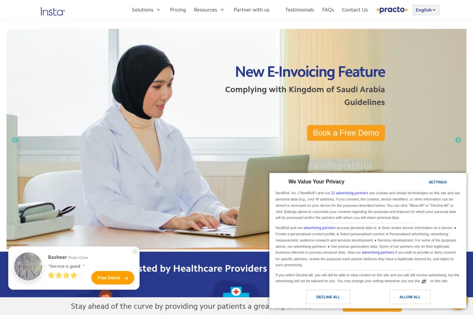 Landing page preview