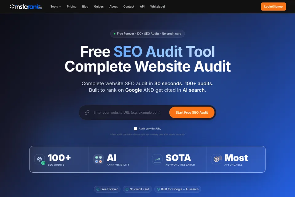 Landing page preview