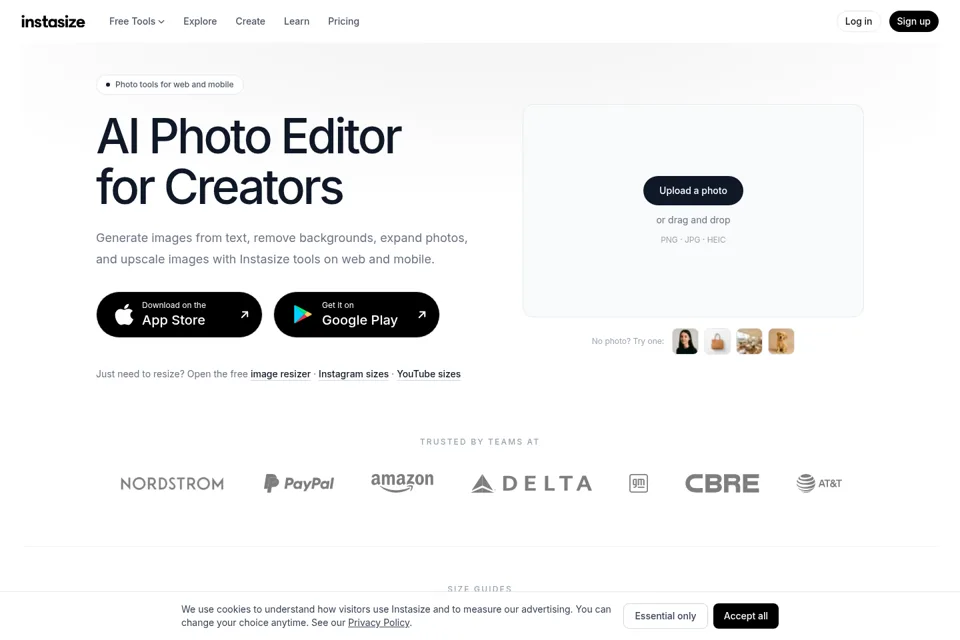 Aperçu de la landing page
