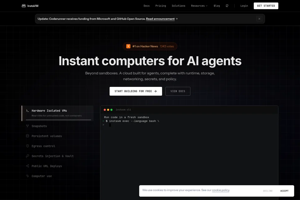 Landing page preview